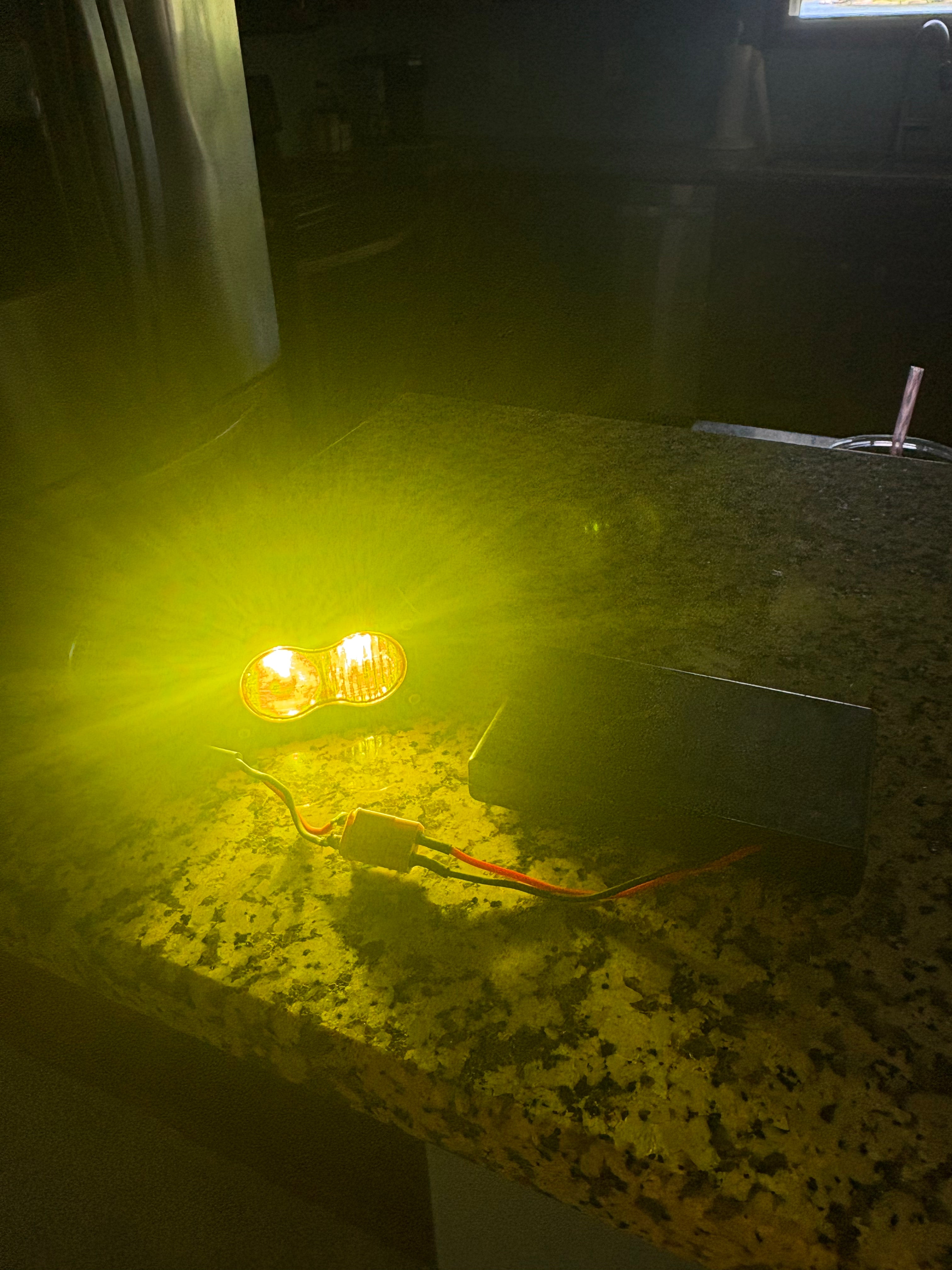 Battery powered baja light metal