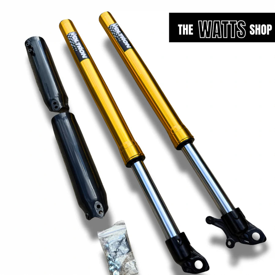 Adjustable tuttio/mototec/yozma/razor pro spec/heybike villain plug and play adjustable forks